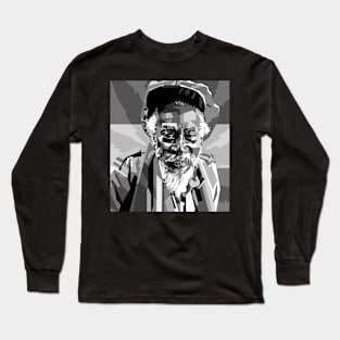 Bunny Wailer Grayscale Portrait Pop Art Long Sleeve T-Shirt